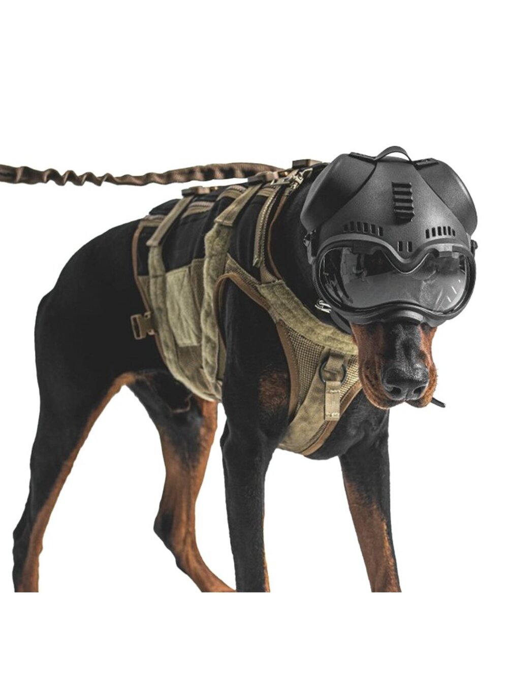 NIB Zhongren Dog Helmet with Goggles - 2in1 Doggy Sunglasses TACTICAL